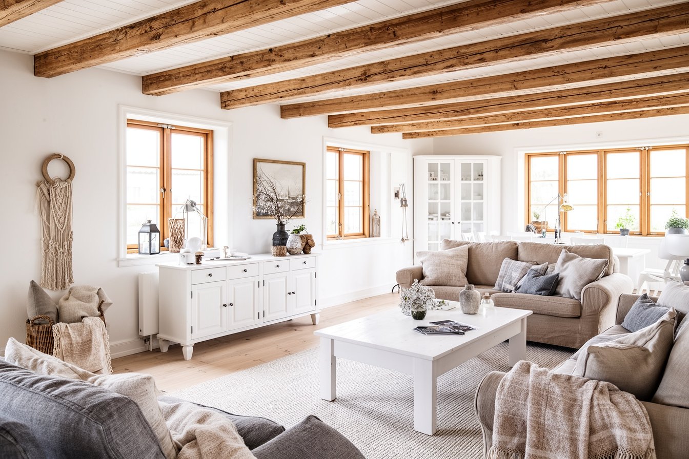 15 charmante Wege, wie dein Wohnzimmer durch Skandi-Landhaus-Elemente Gemütlichkeit ausstrahlt