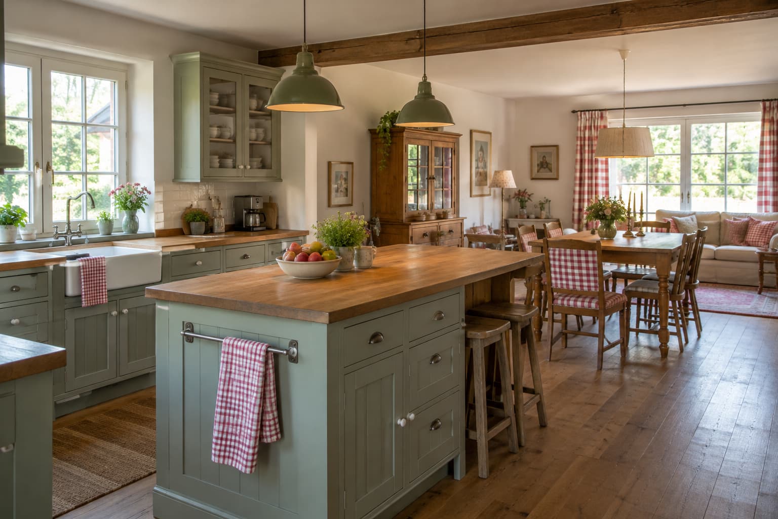 So gestaltest du deine offene Küche im Landhausstil: 14 Ideen zum Nachmachen
