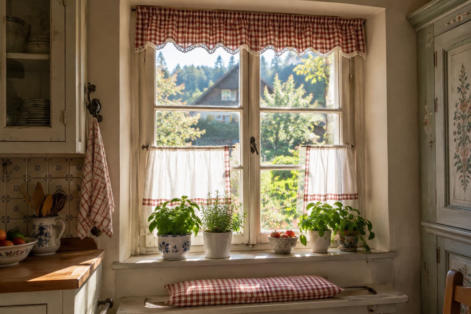 Für dein Fenster: 19 Scheibengardinen-Ideen im Landhausstil zum Nähen